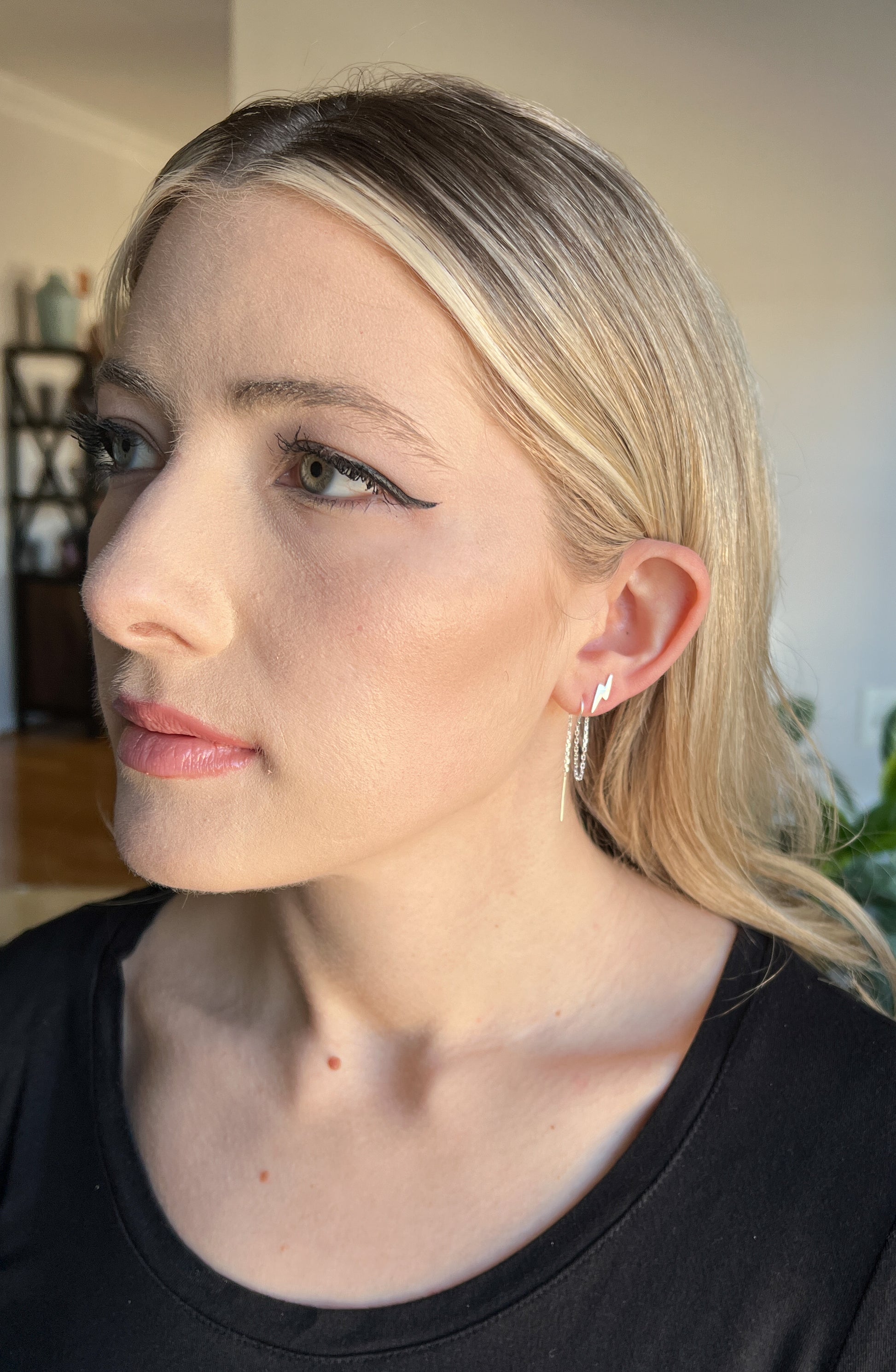 two hole earrings