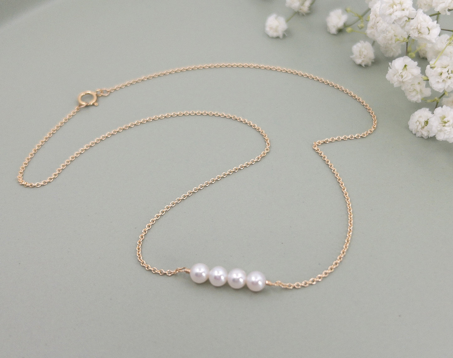Custom Pearl Necklace - Choose up to 5 Pearls
