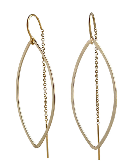 Gold Threader Earrings - Chain Drop Earrings