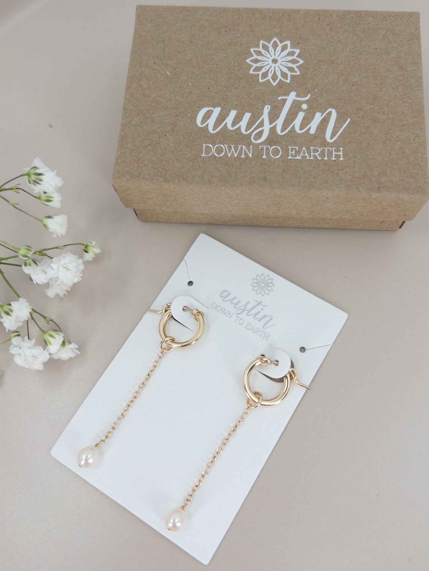 Rosa Pearl Earrings Huggies