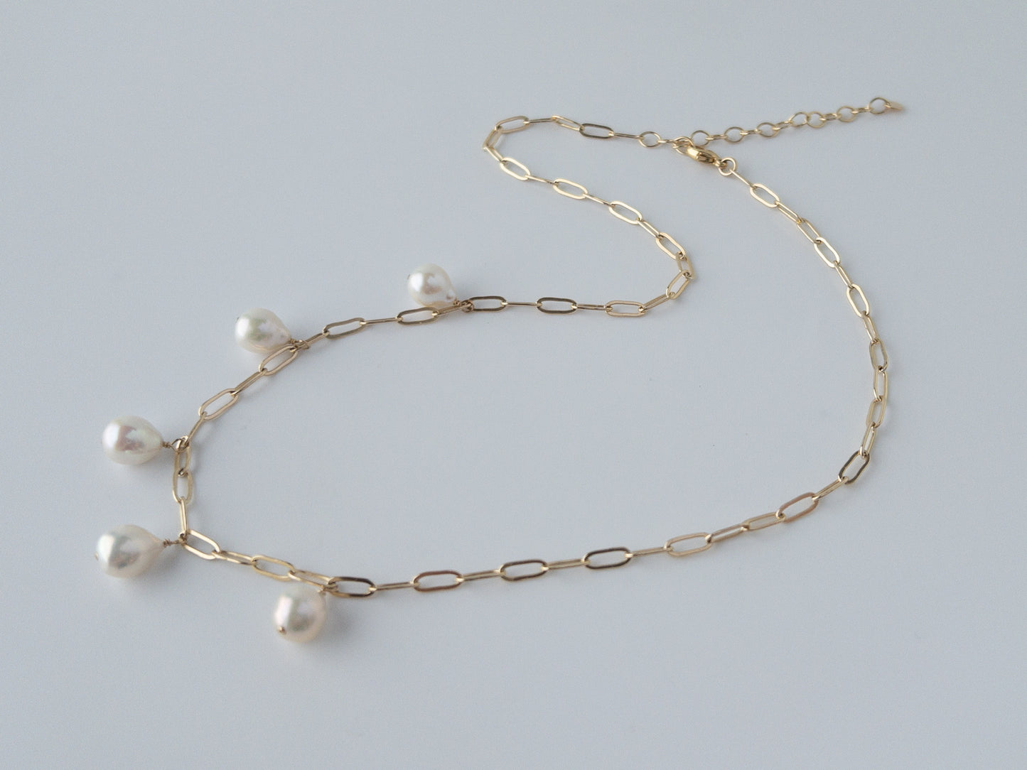 Vivara Baroque Pearl Charm Necklace