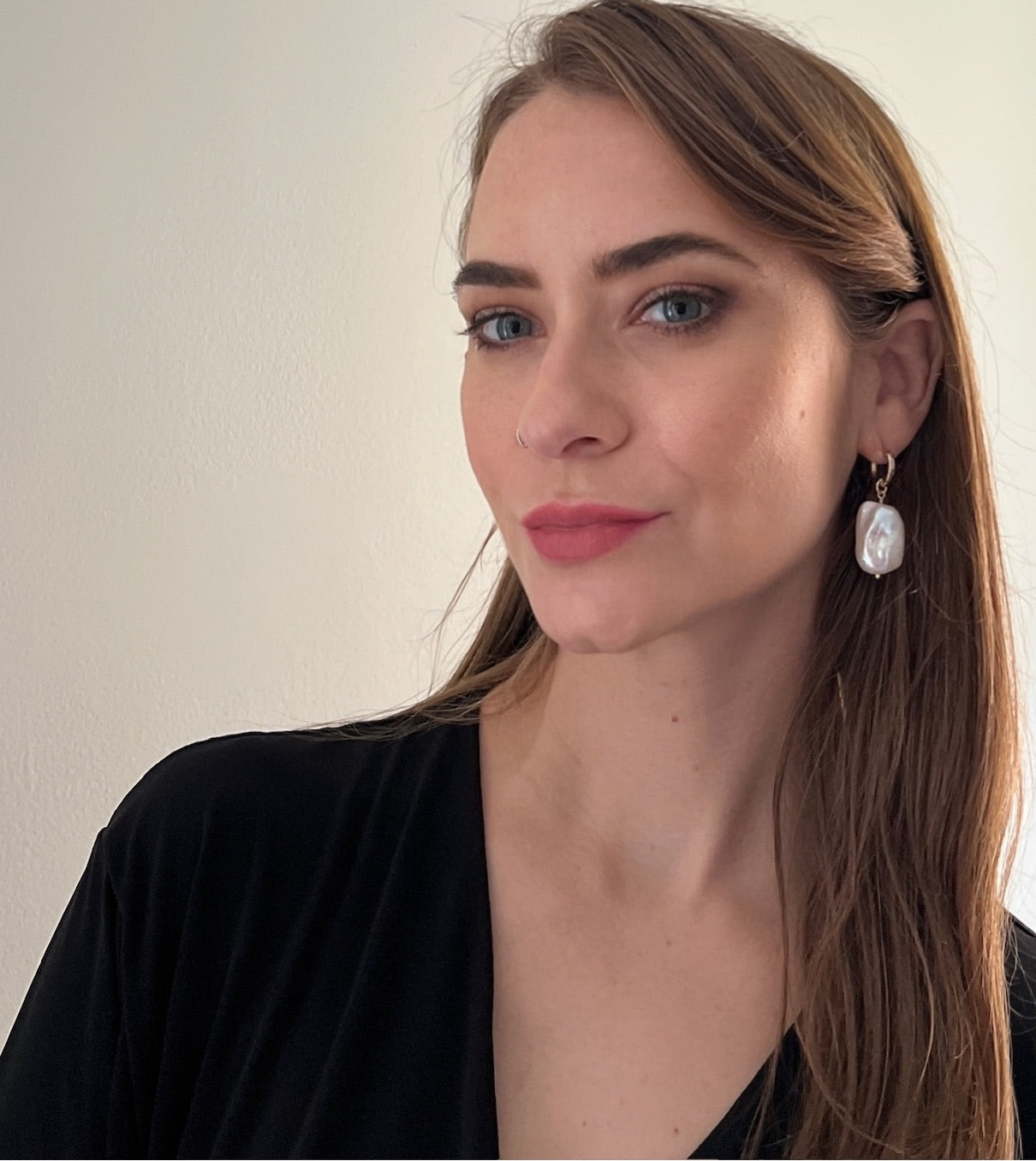 Raja Large Baroque Huggie Earrings