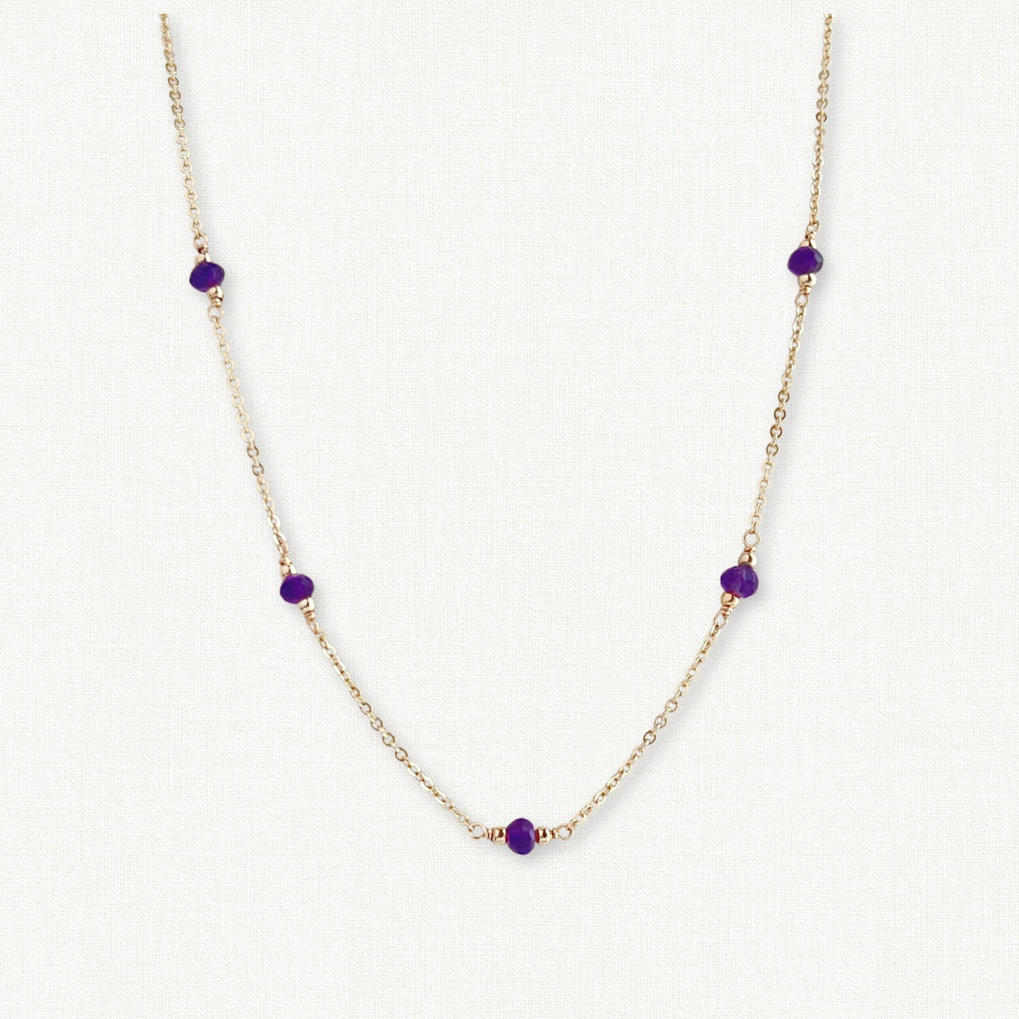 Amethyst Station Necklace