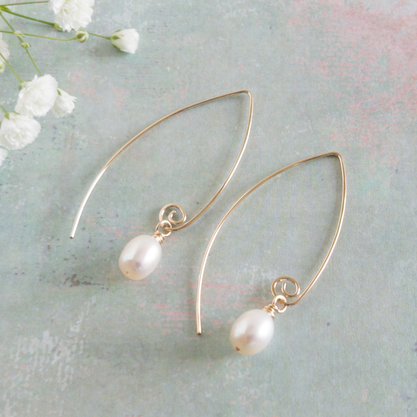 Contemporary Pearl Earrings