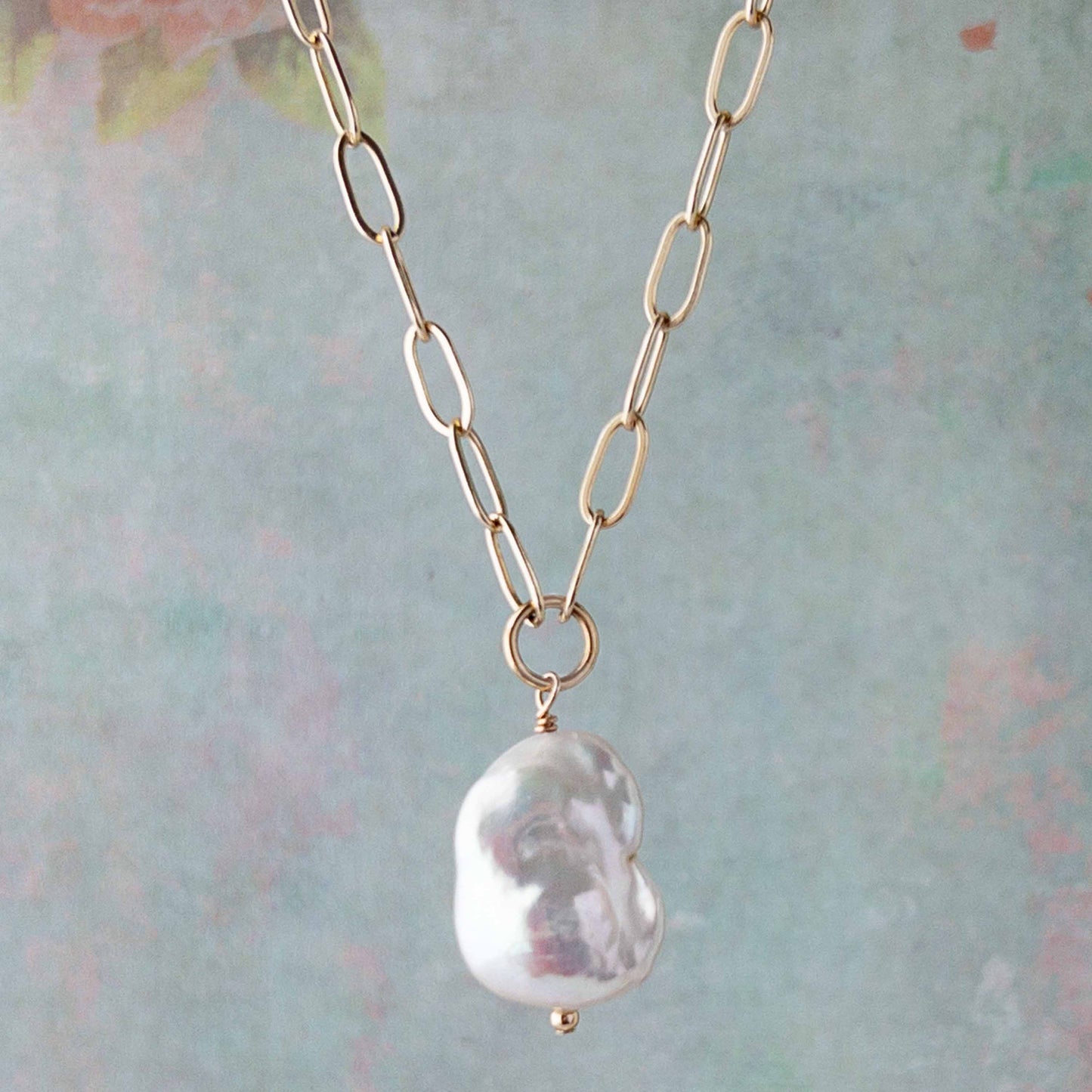 close up of Baroque Pearl Necklace