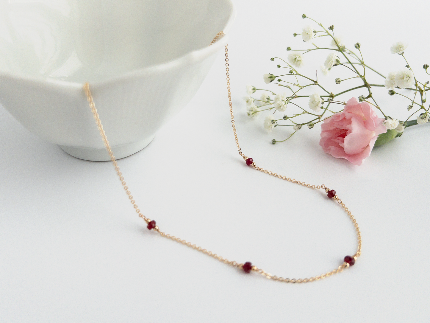 Ruby Station Necklace