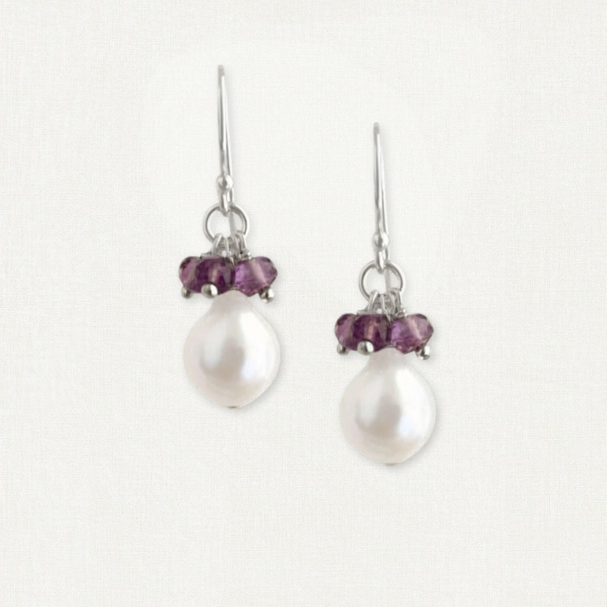 Baroque Pearl Gemstone Drop Earrings