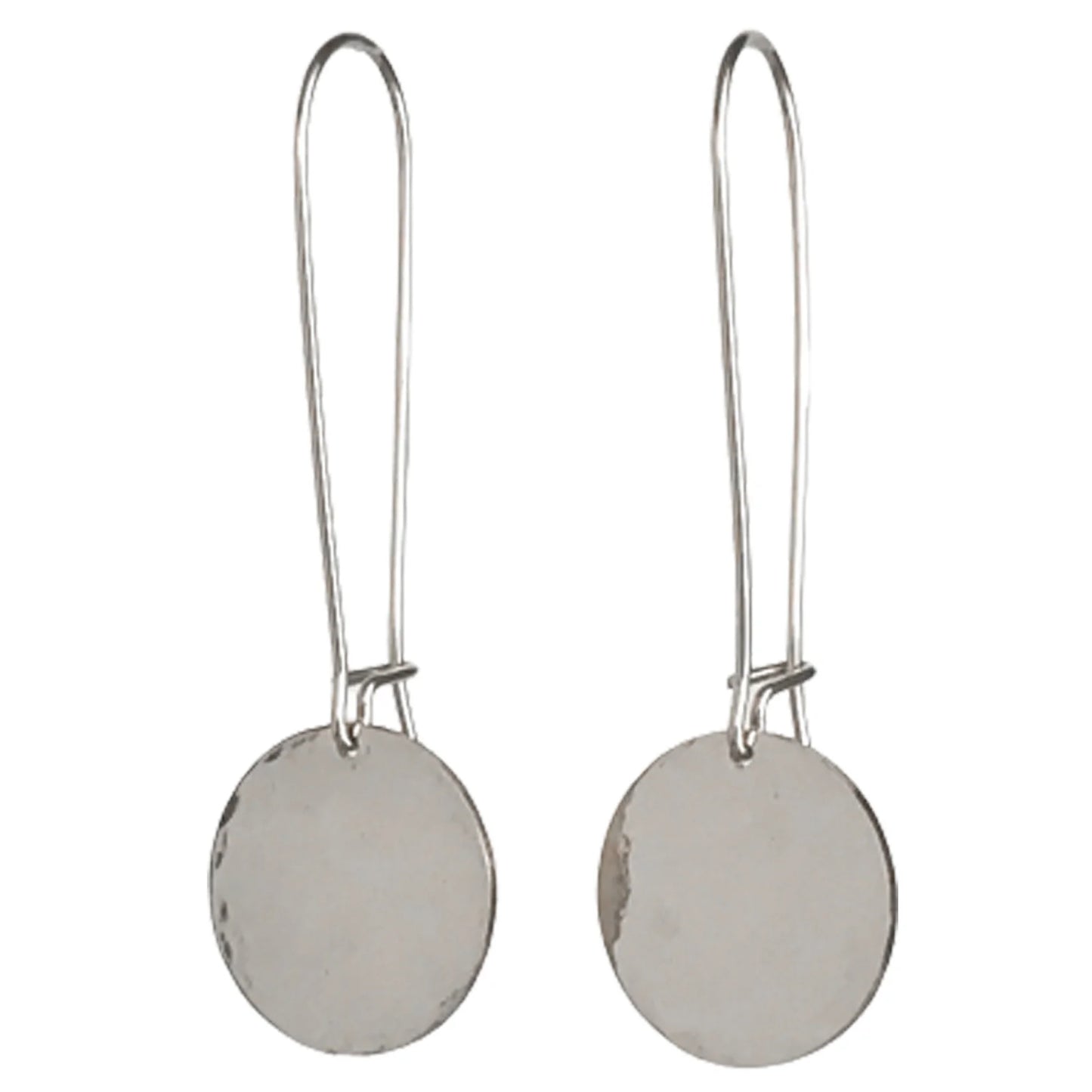 sterling silver circle dangle earrings