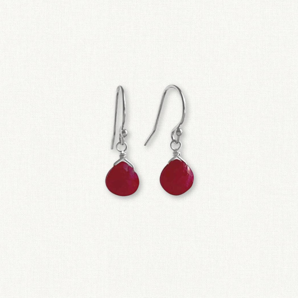 Tiny Ruby Earrings