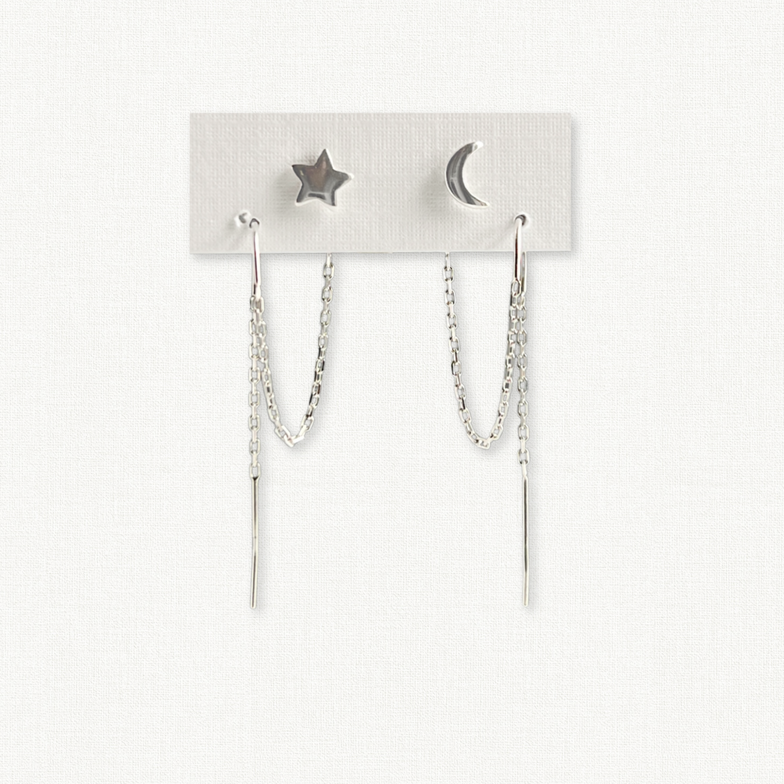Moon and Star Double Hole Earrings – Austin Down to Earth