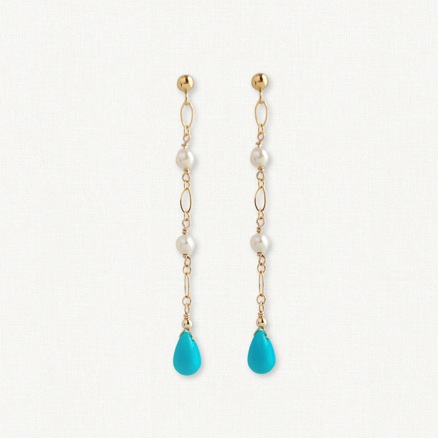 Celeste Turquoise and Pearl Earrings