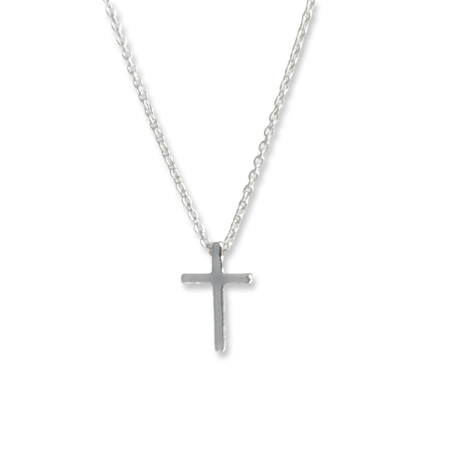 Sterling Silver Tiny Cross Necklace