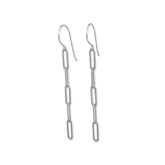 sterling silver chain link earrings