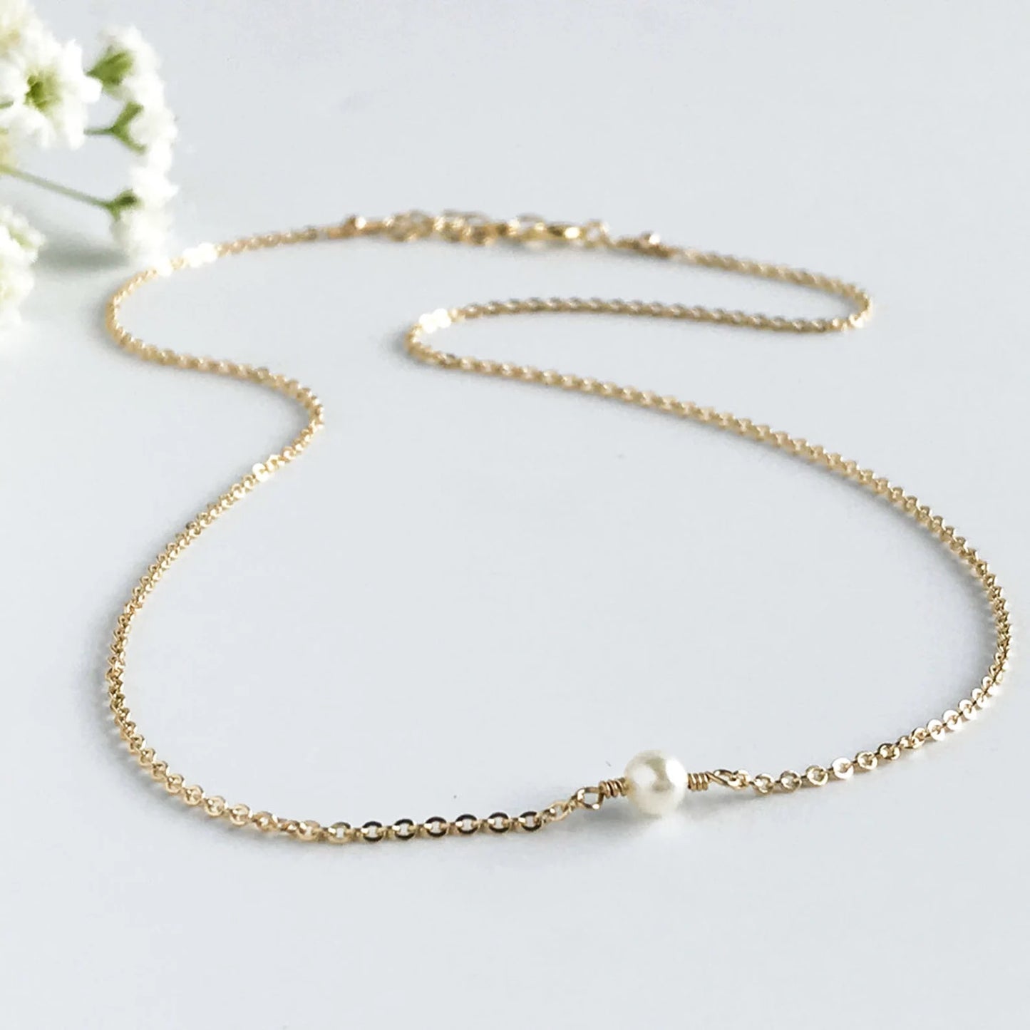 Dainty Pearl Necklace - Akoya Pearl Necklace
