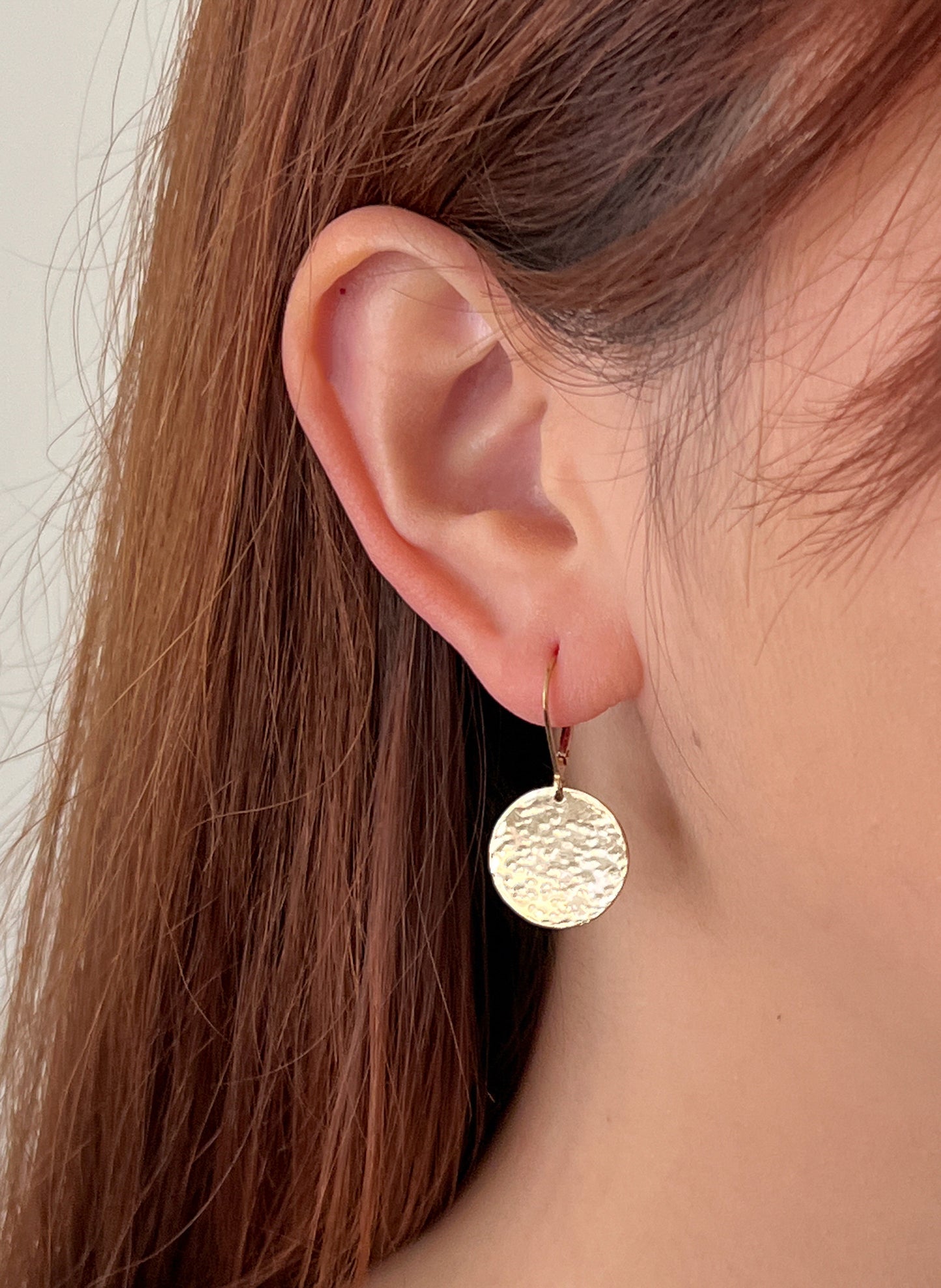 Hammered Silver Earrings - Lever Back Earrings