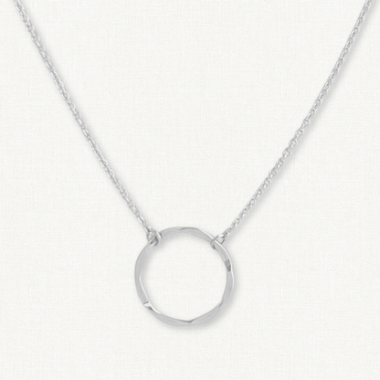 Gold Karma Circle Necklace Medium