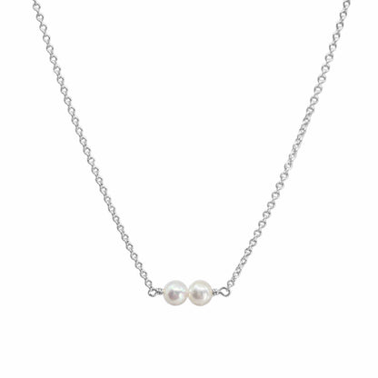 sterling silver two pearls on Lucia Add A Pearl Necklace