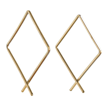 14k gold filled modern square hoop earrings