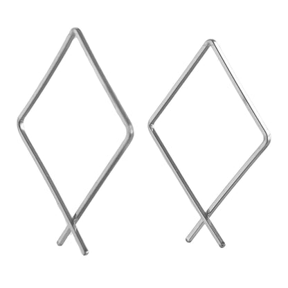 sterling silver square hoop earrings