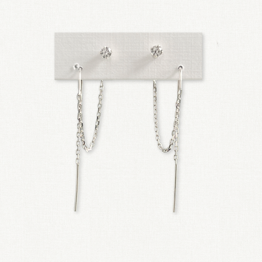 Double Piercing Earring Set