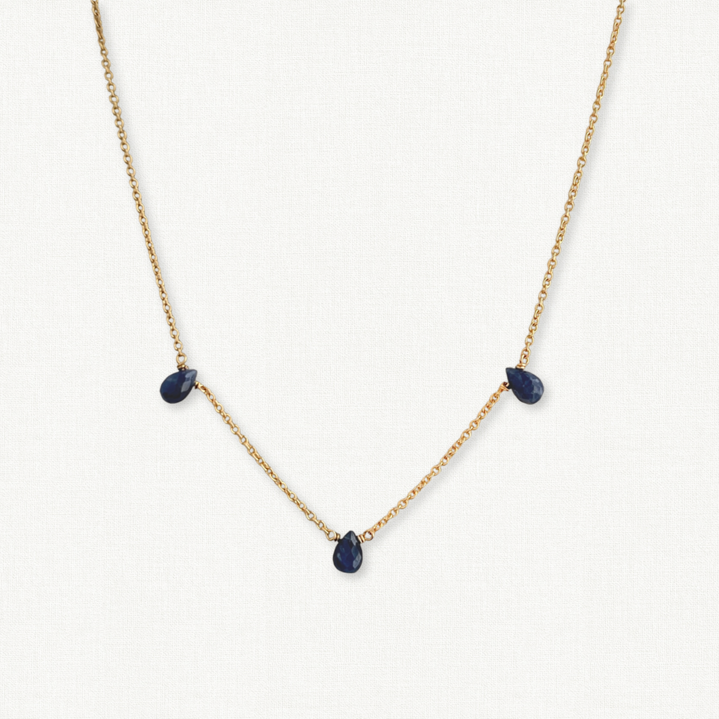 Trilogy Necklace | Sapphire Station Necklace