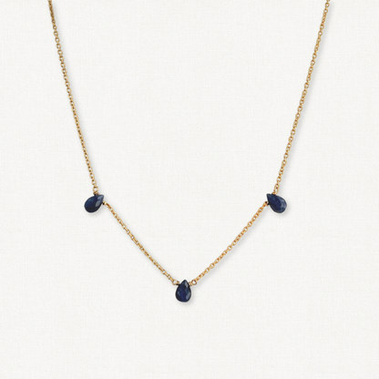 Trilogy Necklace | Sapphire Station Necklace