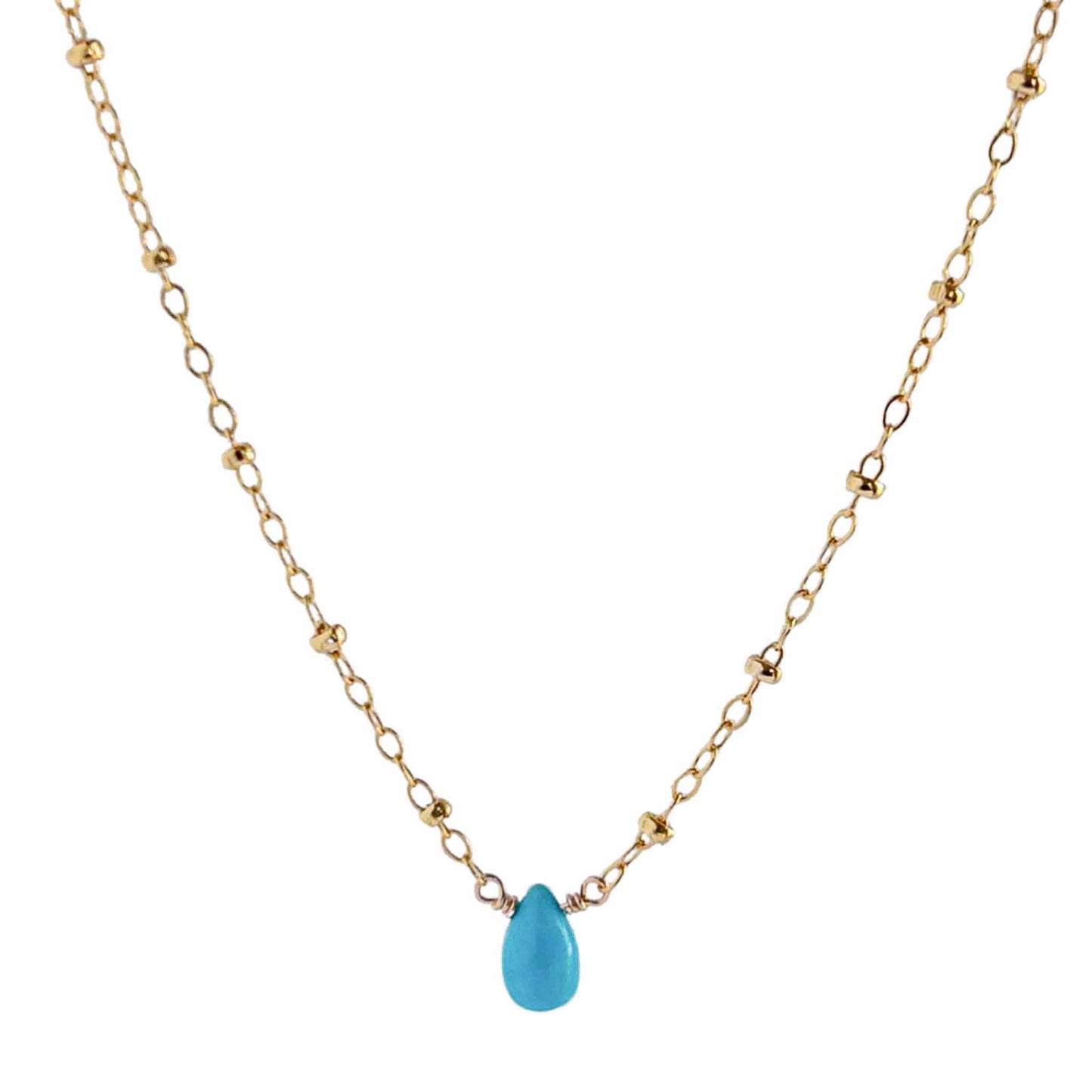 Tiny Sleeping Beauty Turquoise Necklace