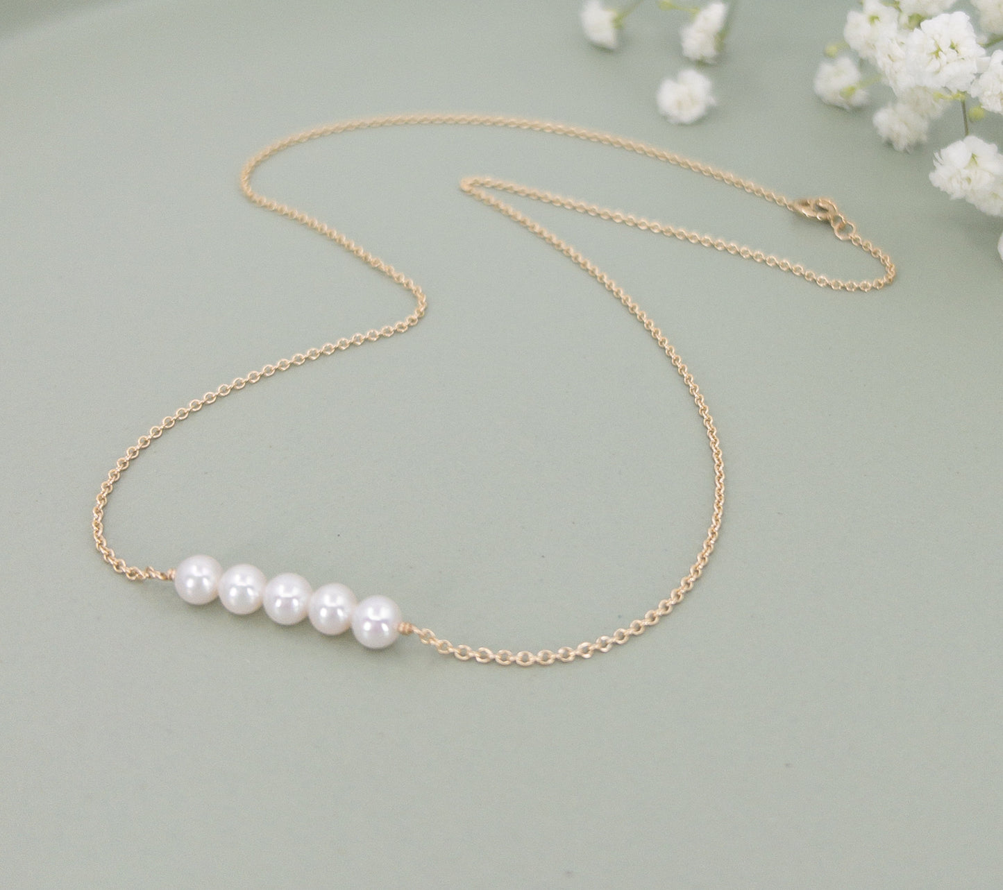 Custom Pearl Necklace - Choose up to 5 Pearls