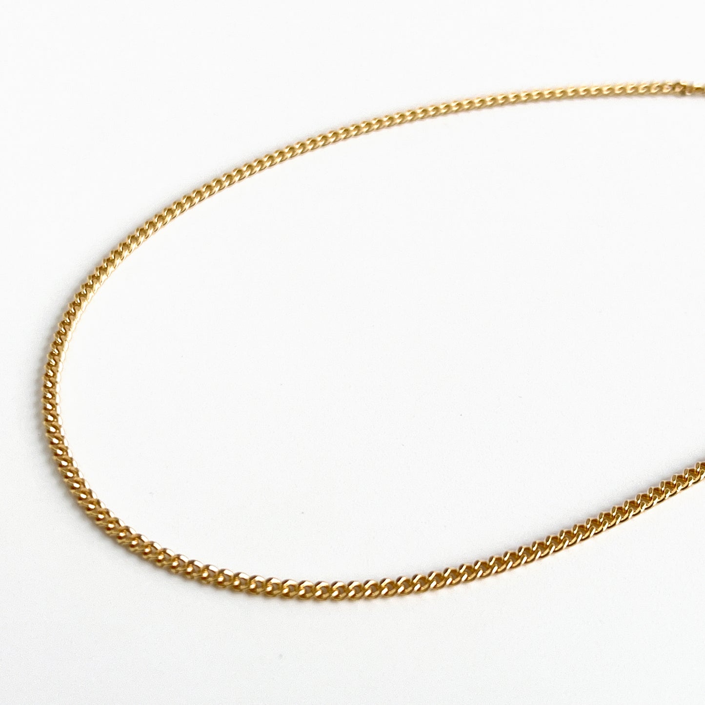 Curb Chain Necklace with Freshwater Pearl