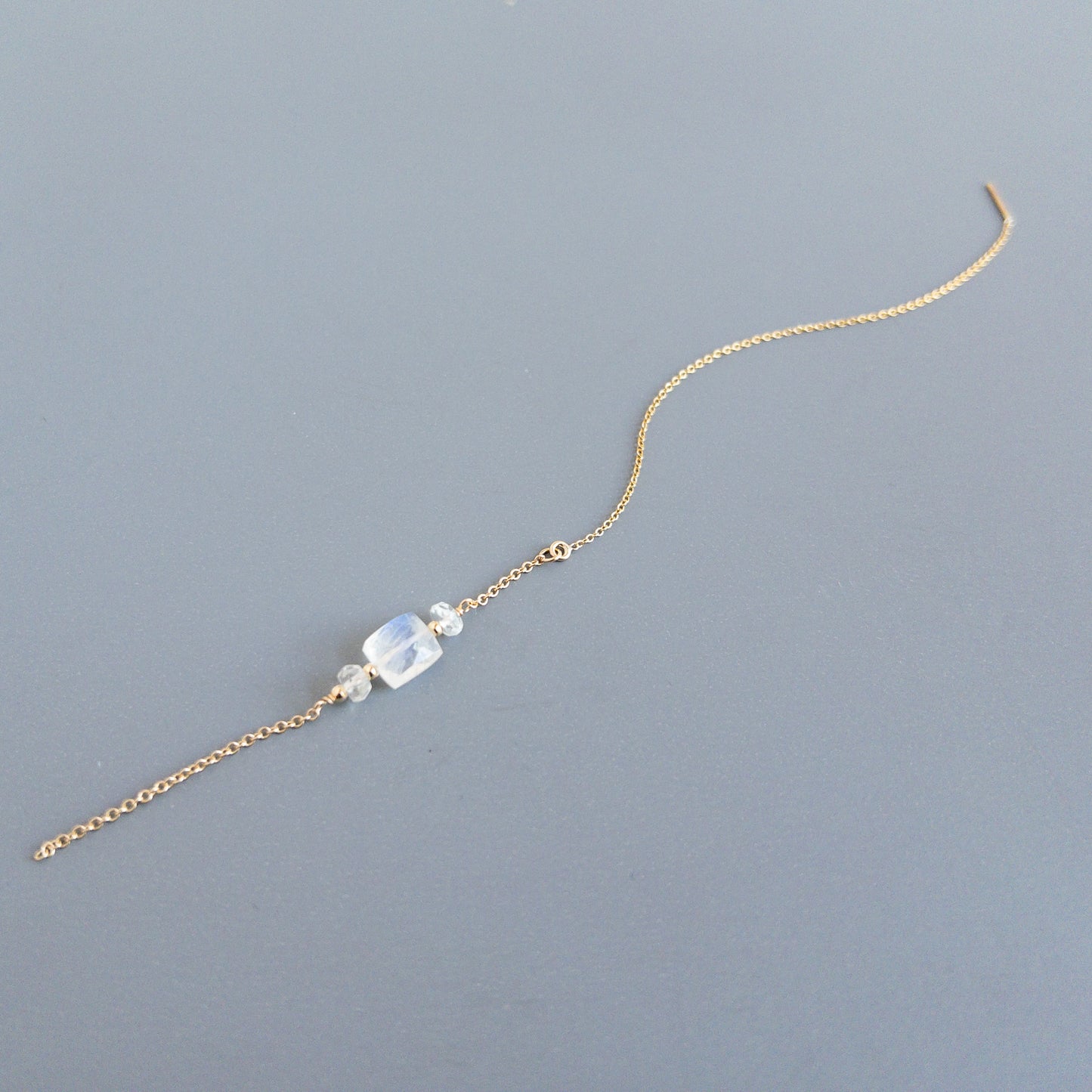 Moonstone Threader Earring