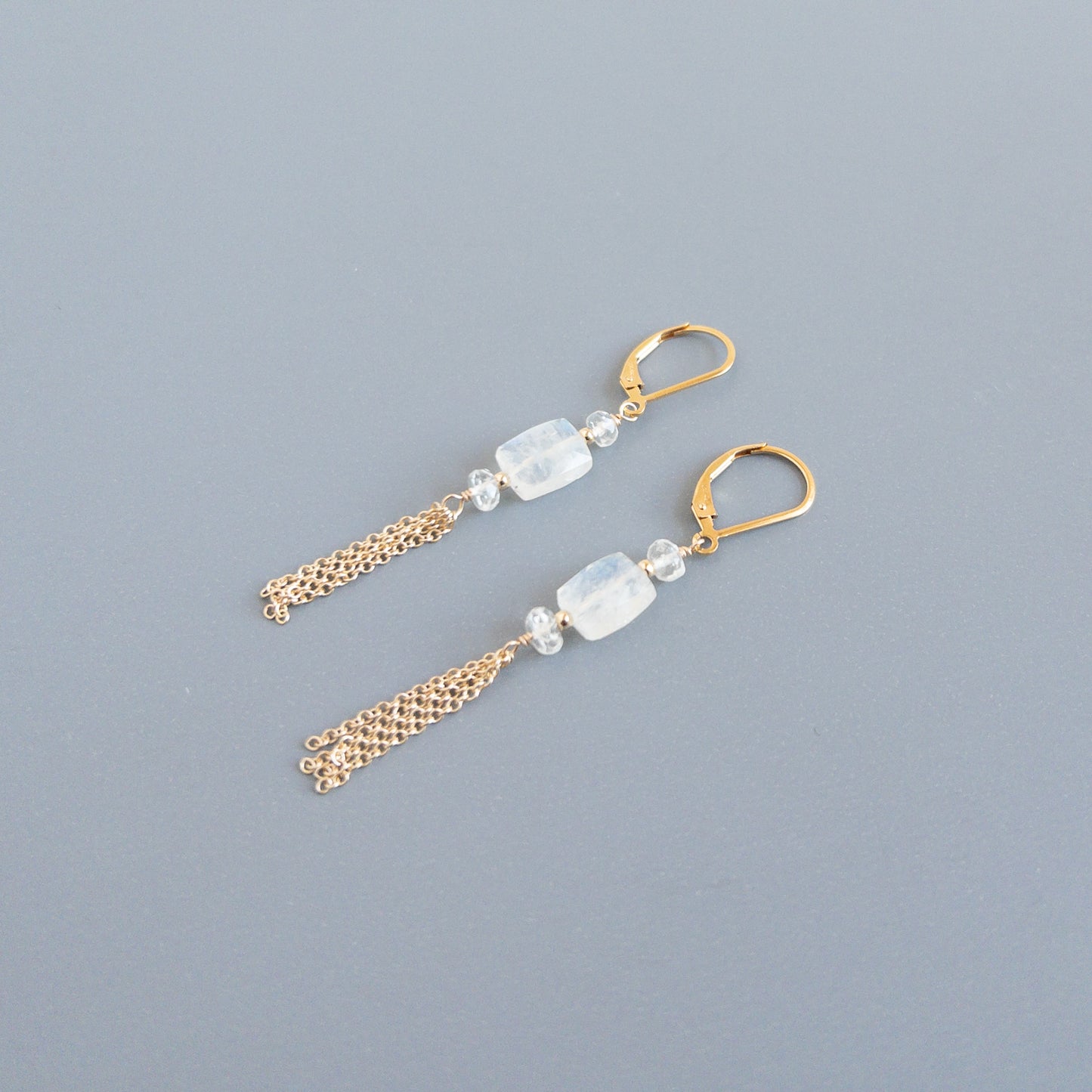 Moonstone Tassel Earrings