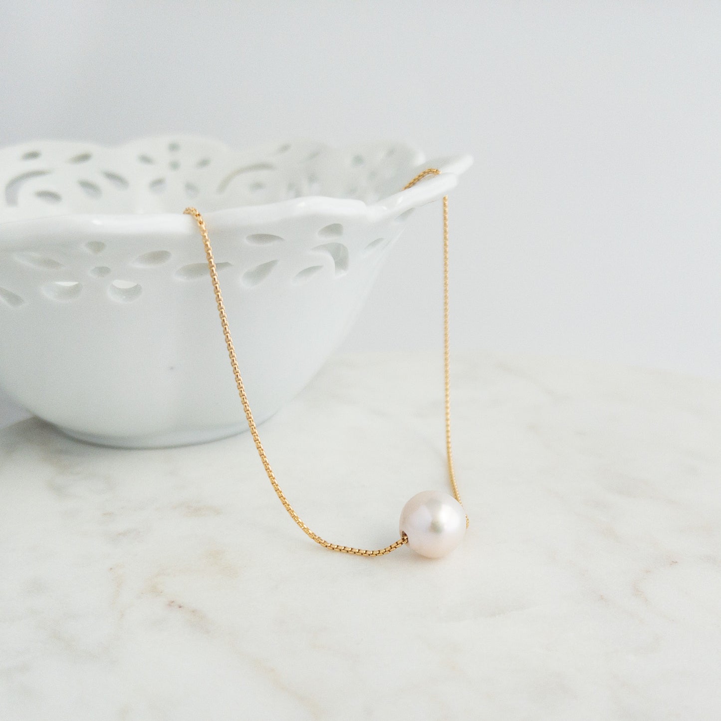Large Floating Pearl Necklace