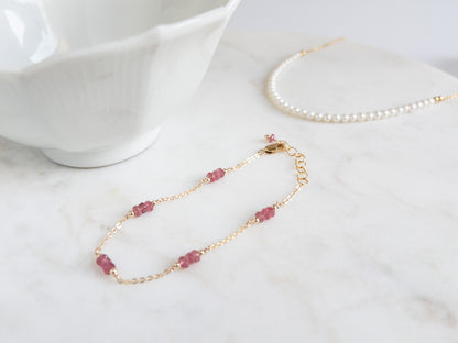 Pink Tourmaline Bracelet | October Birthstone