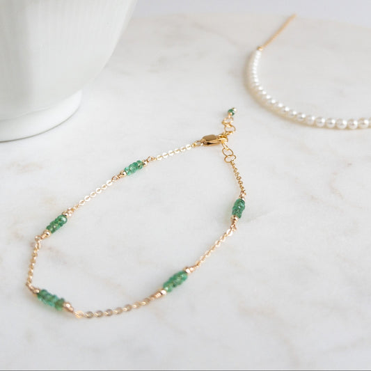 Emerald Bracelet | May Birthstone