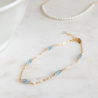 Aquamarine Bracelet | March Birthstone