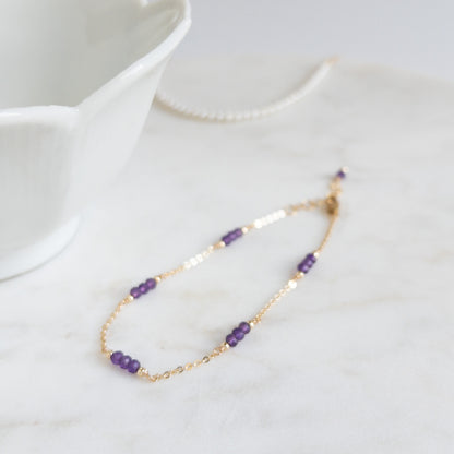 Amethyst Bracelet  February Birthstone