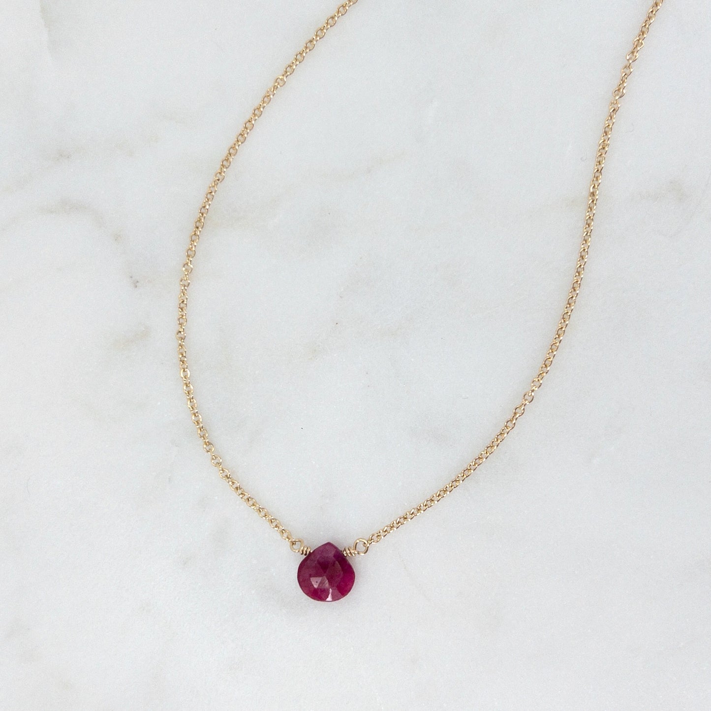 Tiny Ruby Necklace