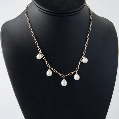 Vivara Baroque Pearl Charm Necklace