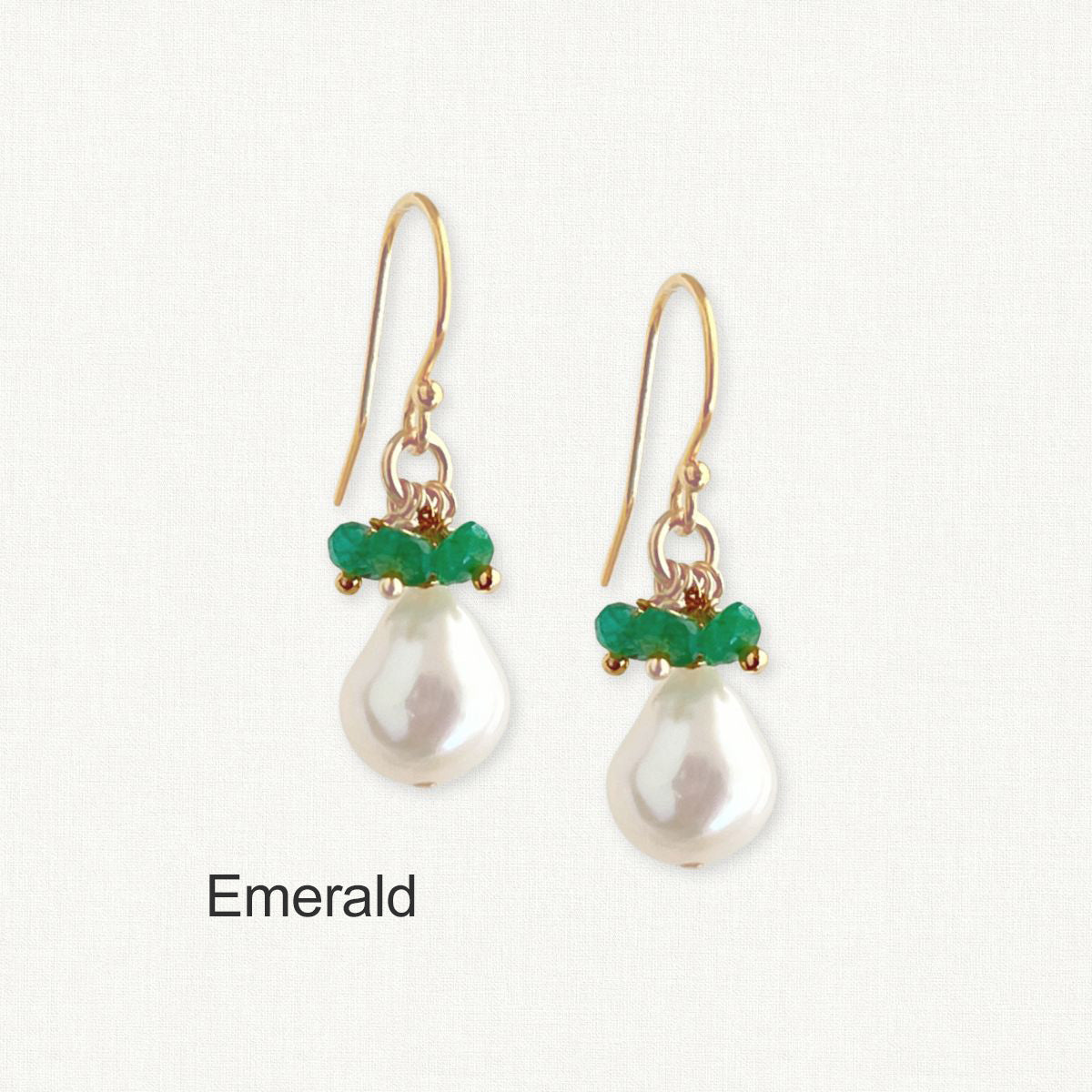 Baroque Pearl Gemstone Drop Earrings