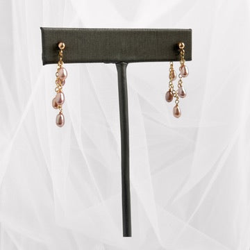 Blush Pearl Front Back Earrings