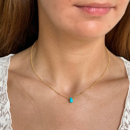 Turquoise Orbit Necklace — December Birthstone