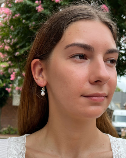 Baroque Pearl Gemstone Drop Earrings