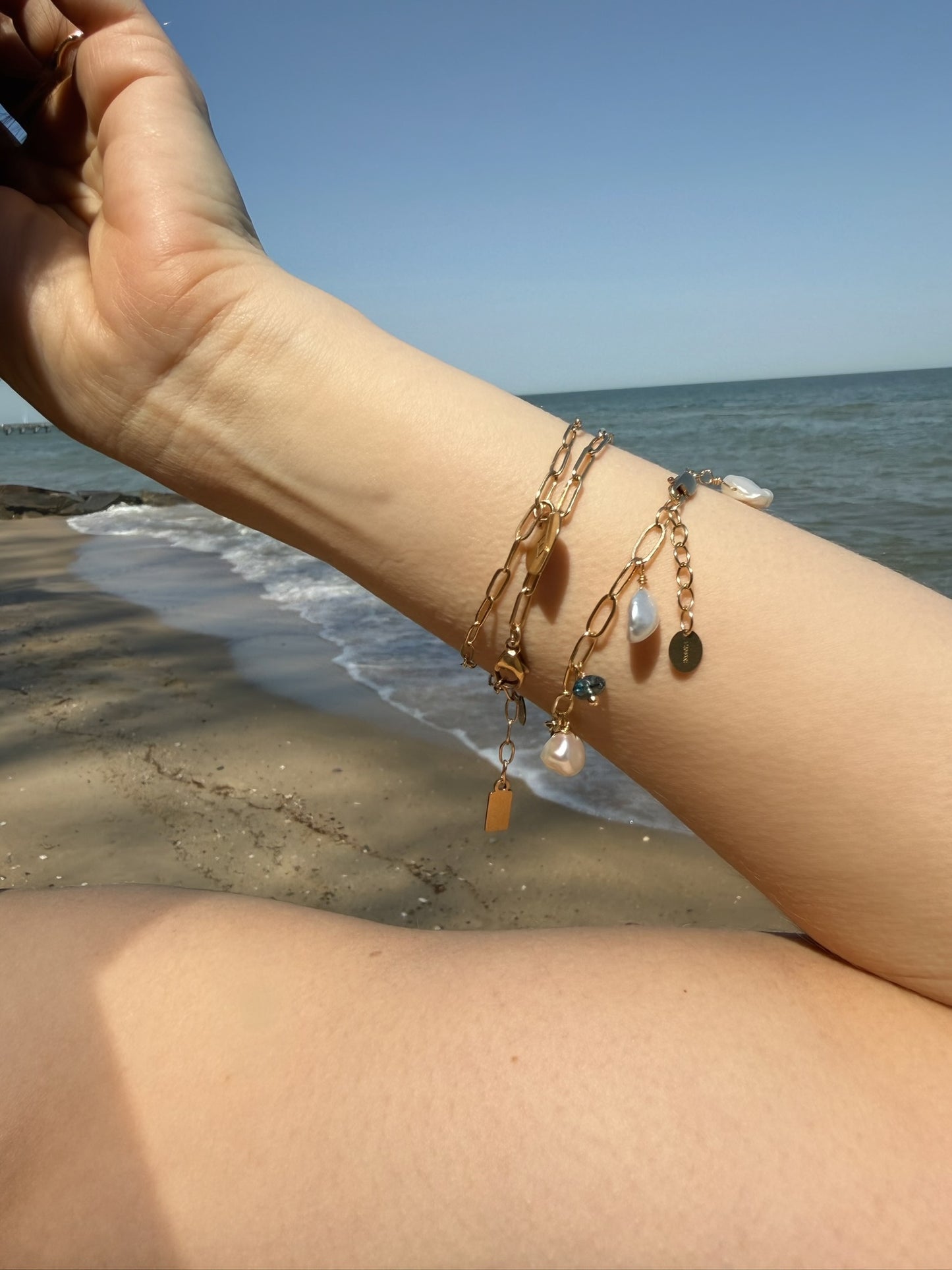 Keshi Pearl Gemstone Bracelet