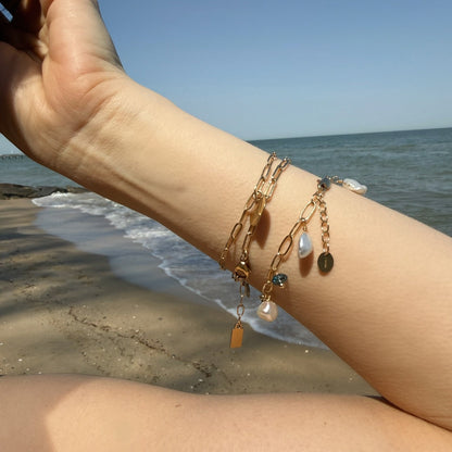Keshi Pearl Gemstone Bracelet