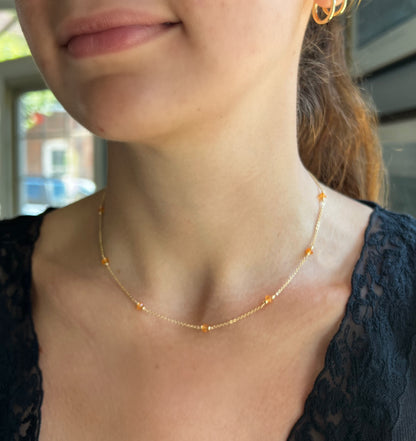Mexican Fire Opal Necklace