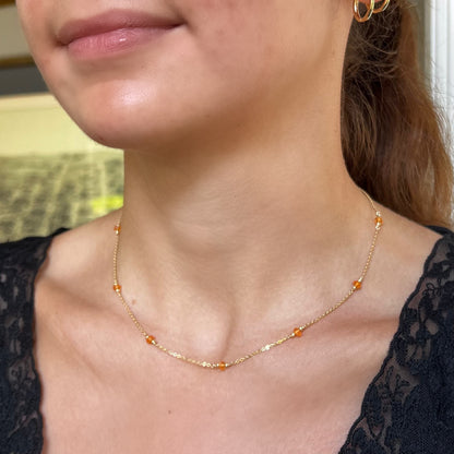 Mexican Fire Opal Necklace