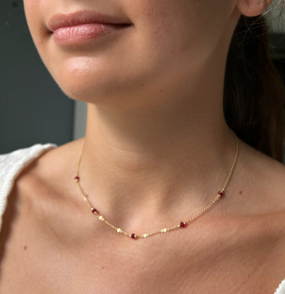 Ruby Station Necklace