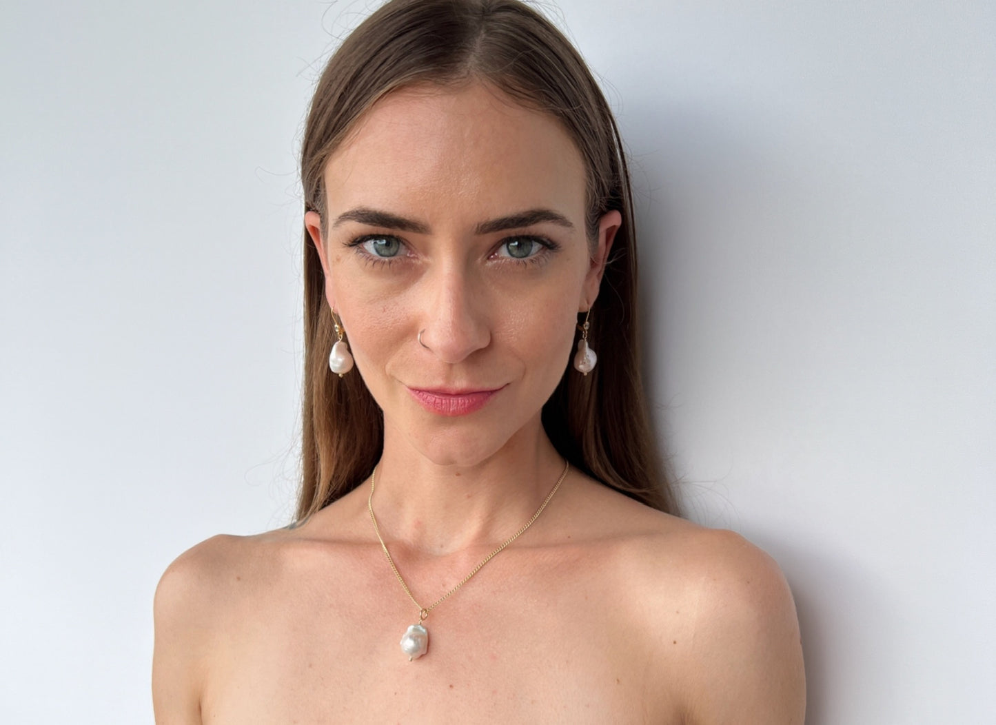 Raja Large Pearl Lever Back Earrings
