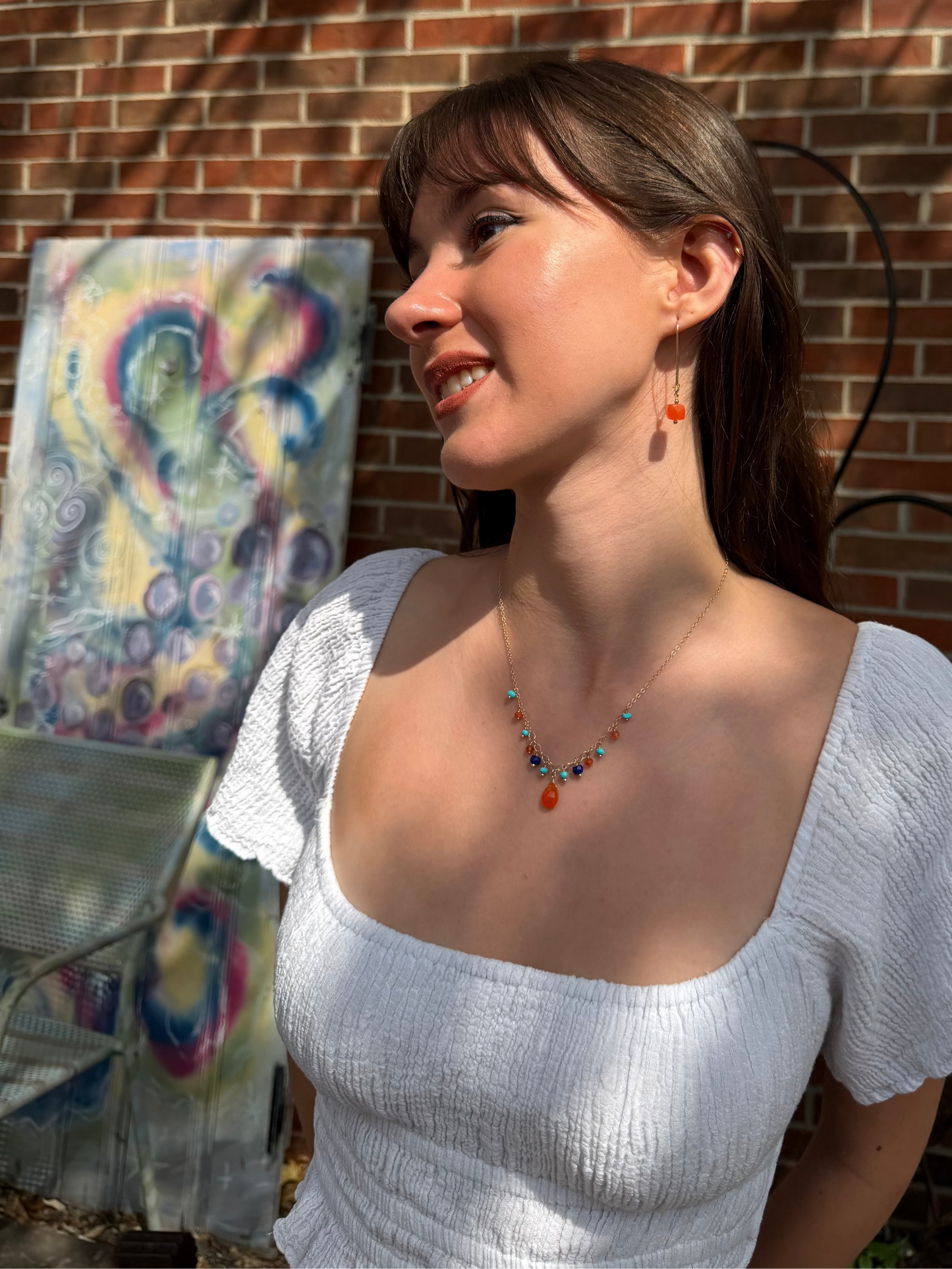 Carnelian and Turquoise Necklace