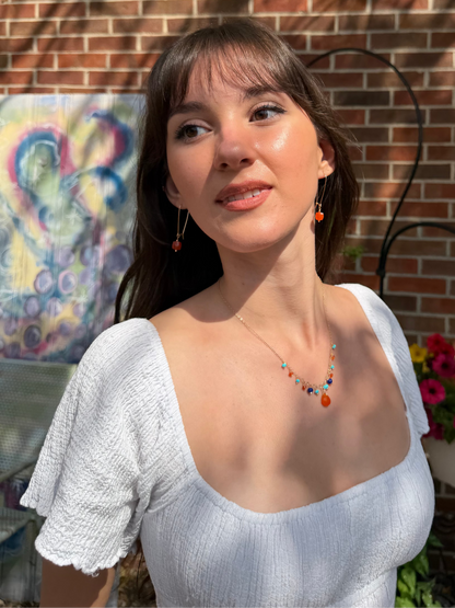 Carnelian and Turquoise Necklace
